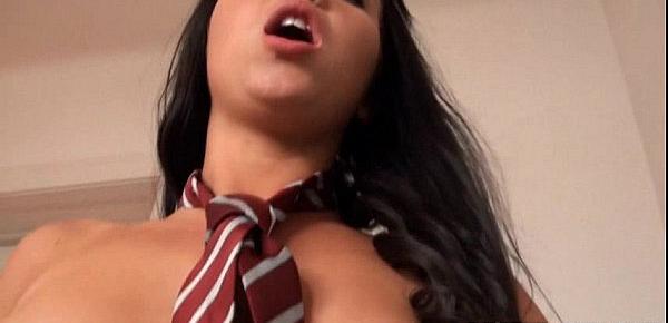  Schoolgirl flashes boobs anal fucked hard for a chunk of cash